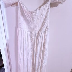 Windsor White Off-Shoulder Maxi Dress